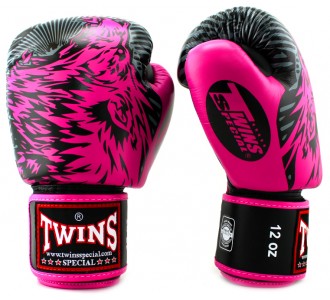 Боксерские перчатки Twins Special с рисунком (FBGV-50 pink)